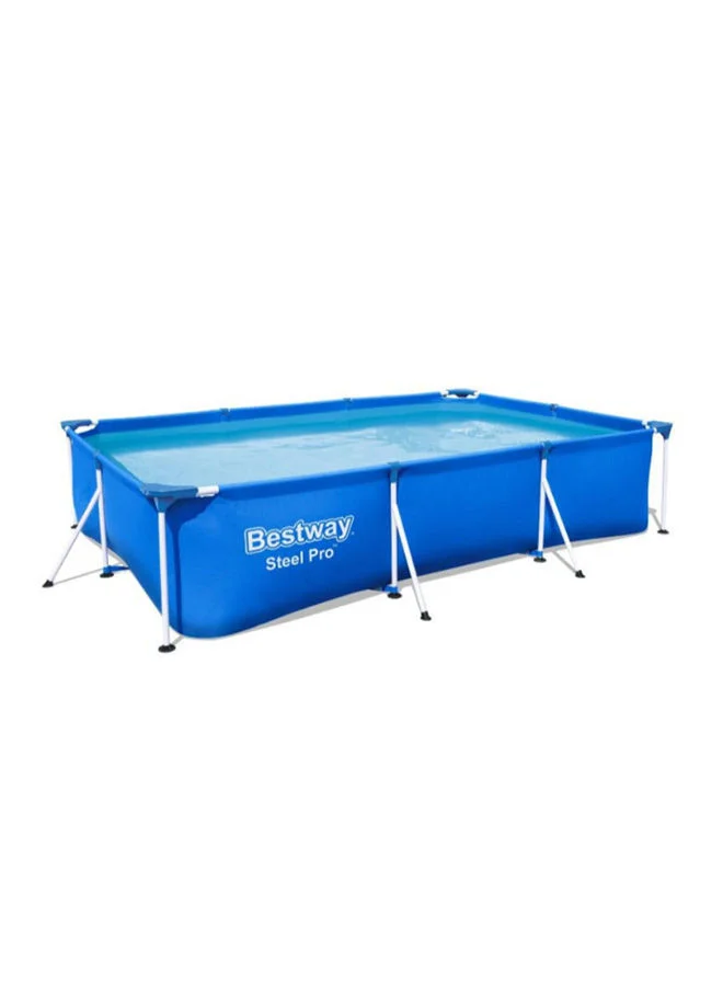 Deluxe Splash Frame Pool Rectangular Outdoor Swimming Pool (Blue, 300x201x66cm, 3300L) jznyk