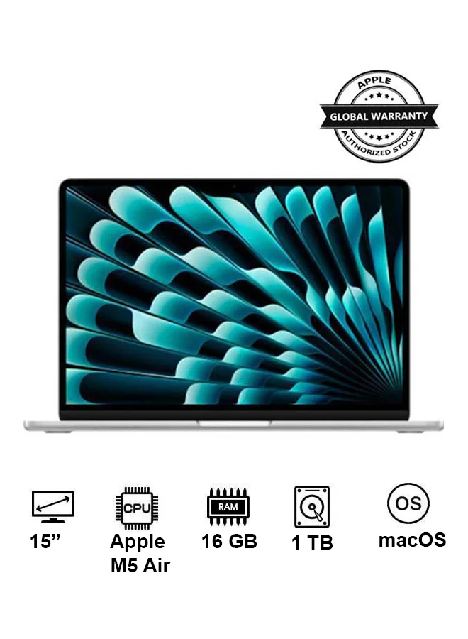 Premium Smart Laptop Air 15 Inch Display 16GB RAM 1TB SSD 10-Core CPU macOS (Silver, 15 Inch) m8v4v