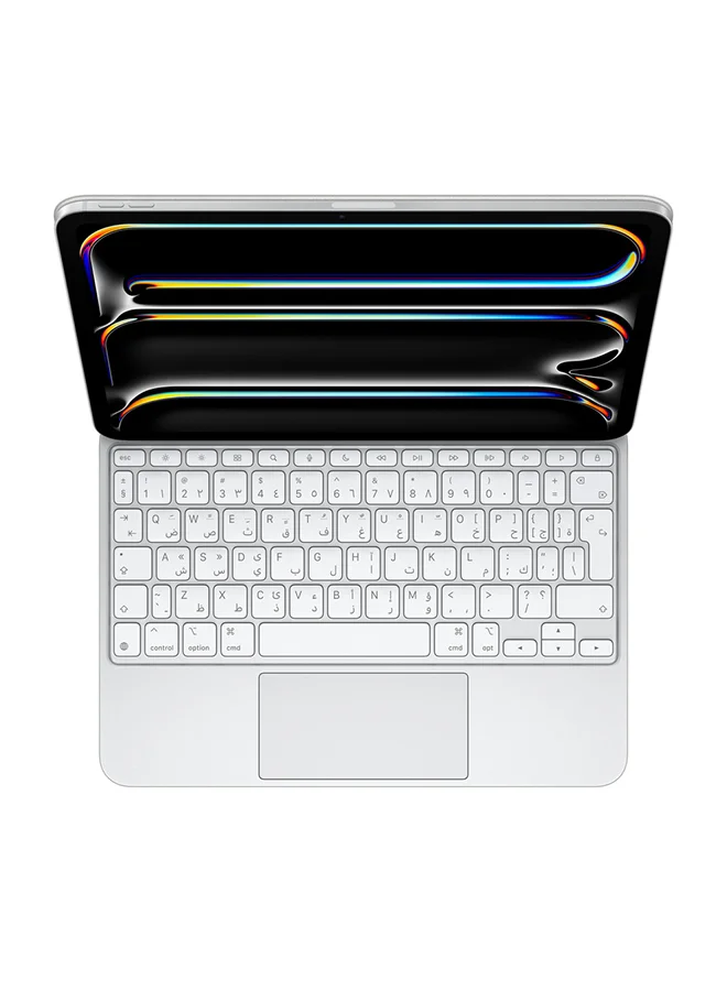 Premium Smart Wireless Backlit Keyboard Case for 11-inch Tablet (M4) (White) t4sfo