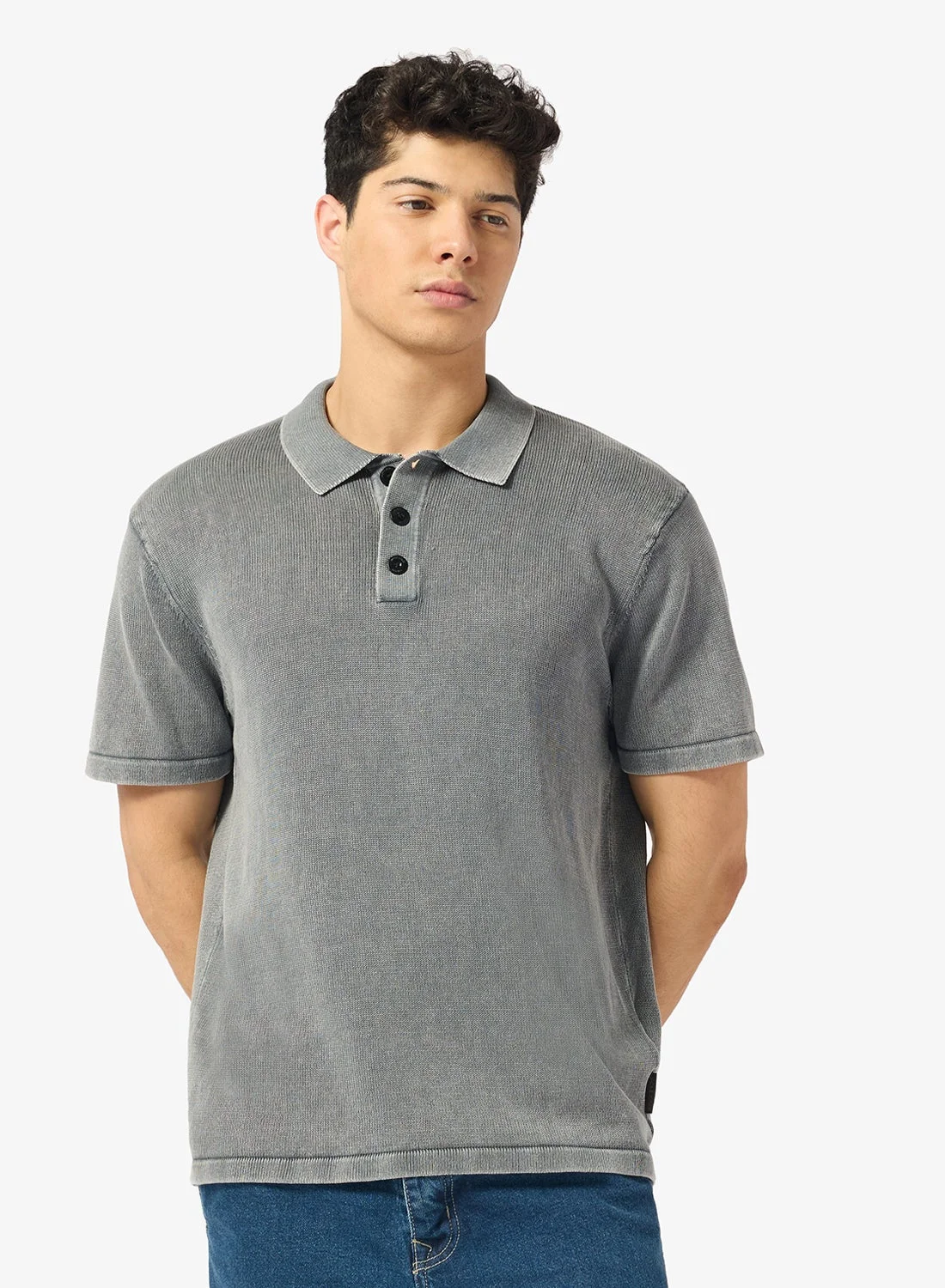 JACK & JONES Essential Knitted Polo Shirt Premium Cotton Blend Casual Wear for Men (Large) z1mgl