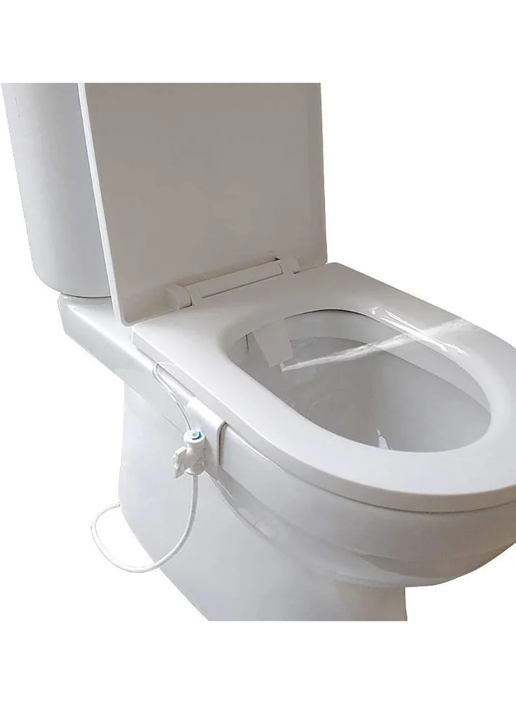 FDTY Non-Electric Mechanical Bidet Toilet Seat Attachment with Self-Cleaning Dual Nozzle (Fresh Water Spray, White) f0w1n