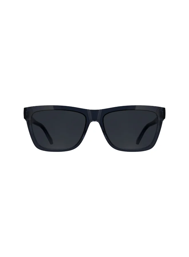 Premium Full Rim Injected Sunglasses Transparent Blue (57-17 mm) For Unisex f06qu