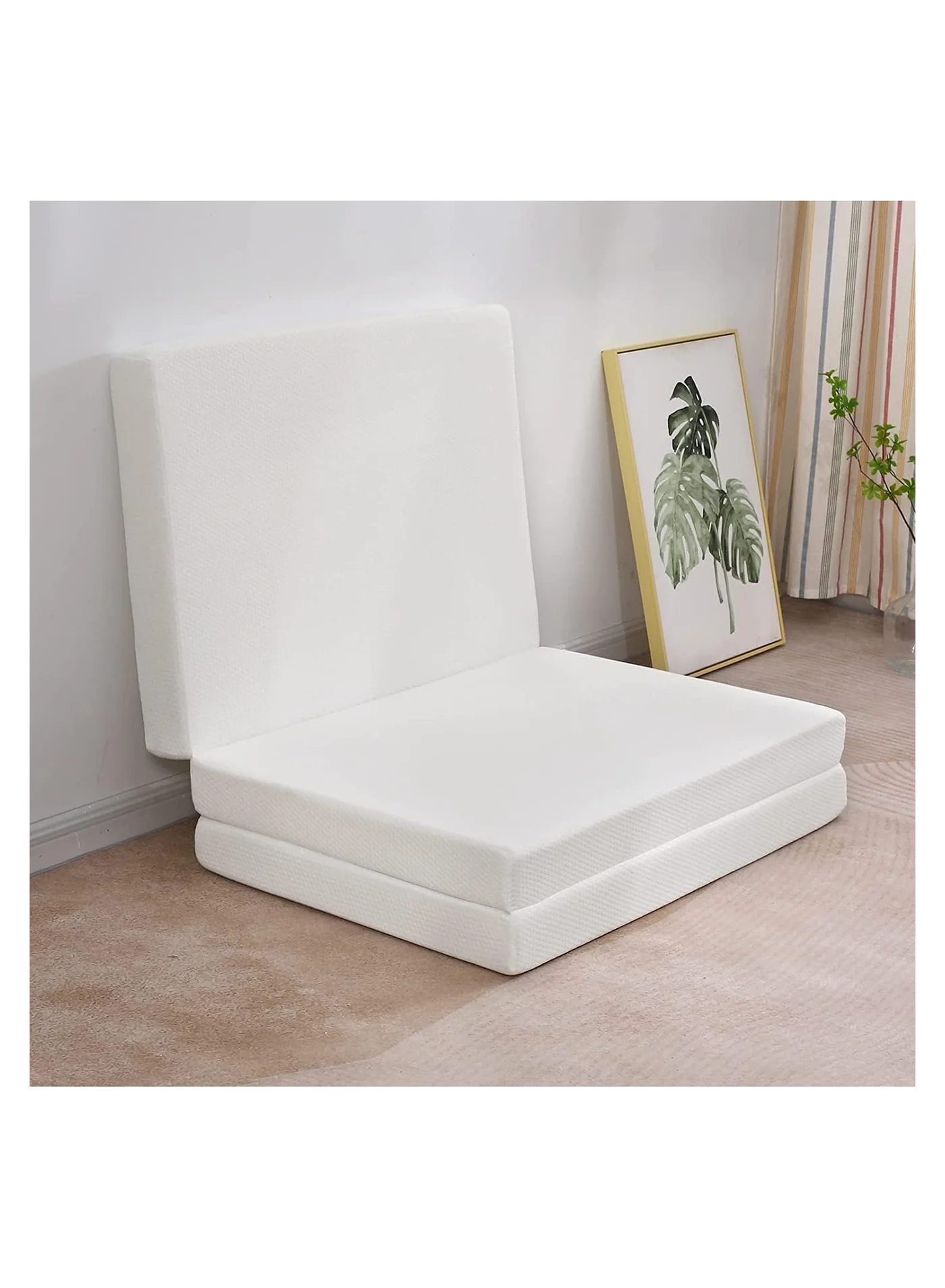 Comfy Folding Portable Mattress Premium Orthopedic Support (White, Single 190x90cm) bbjar