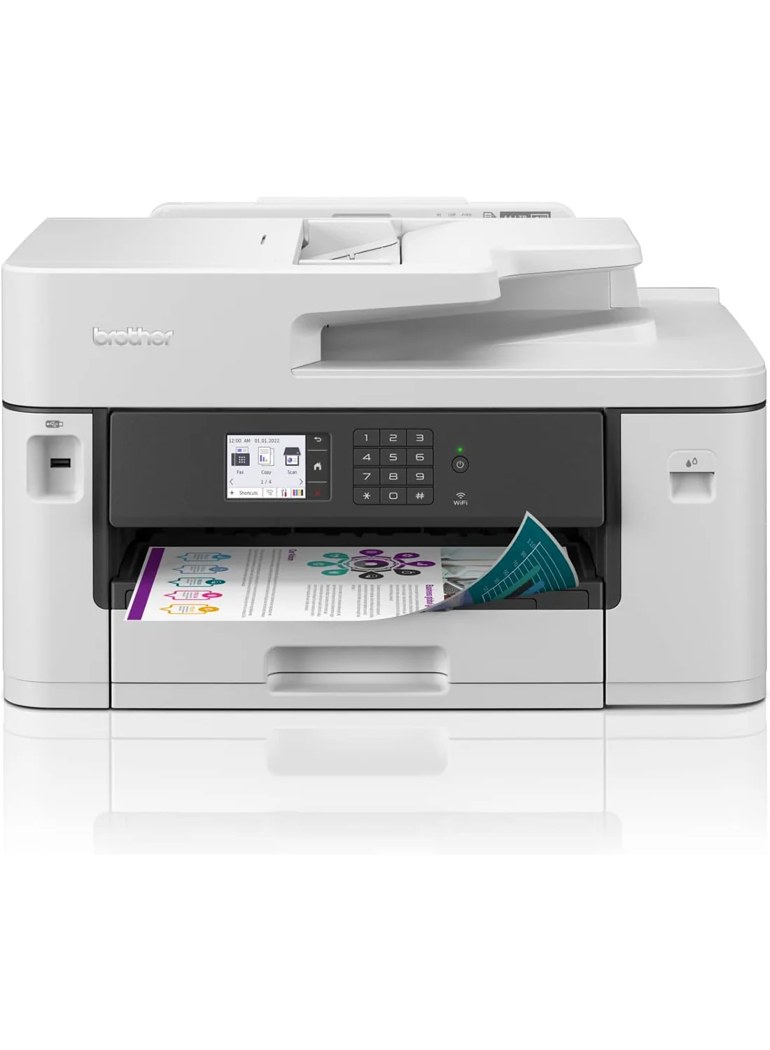 Premium Wireless All-in-One Wide Format Printer High-Speed Borderless Printing (White) ddsvg