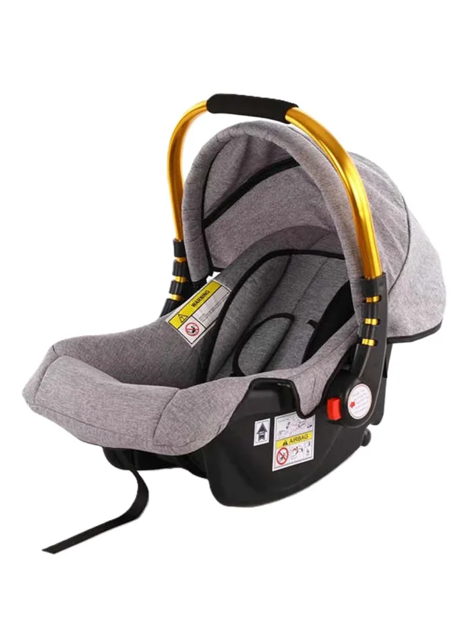 MiniMe Infant Car Safety Seat with 5-Point Harness and Retractable Sun Canopy (Grey & Gold, 18 kg) u1l7v