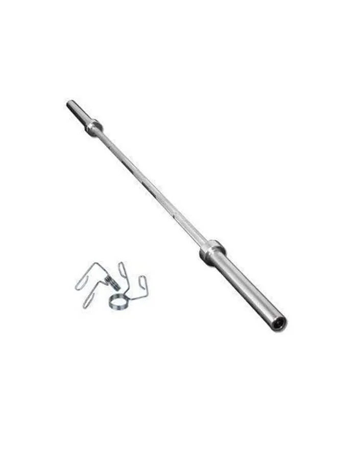 Max Strength Olympic Barbell Bar Set Professional Weightlifting Bar with Spring Collars (150 cm) fm0p7