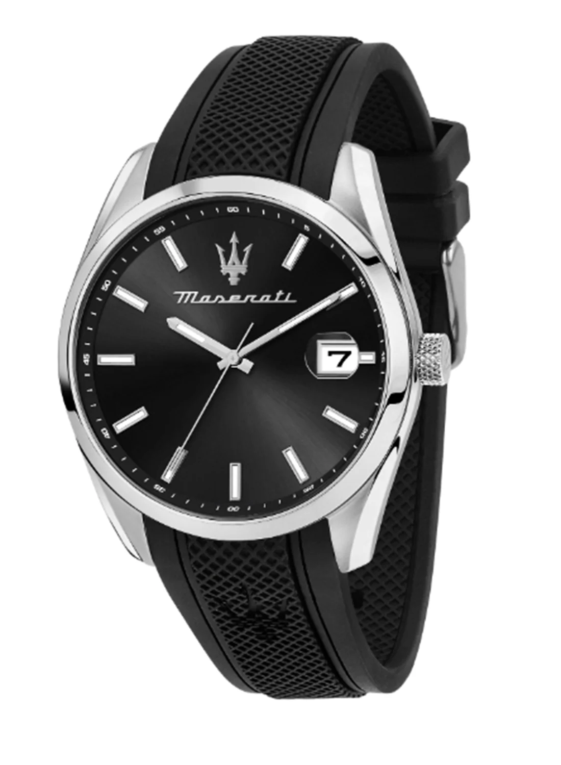Premium Men's Sunray Dial Analog Watch with Black Silicone Strap (43 mm) wdjix
