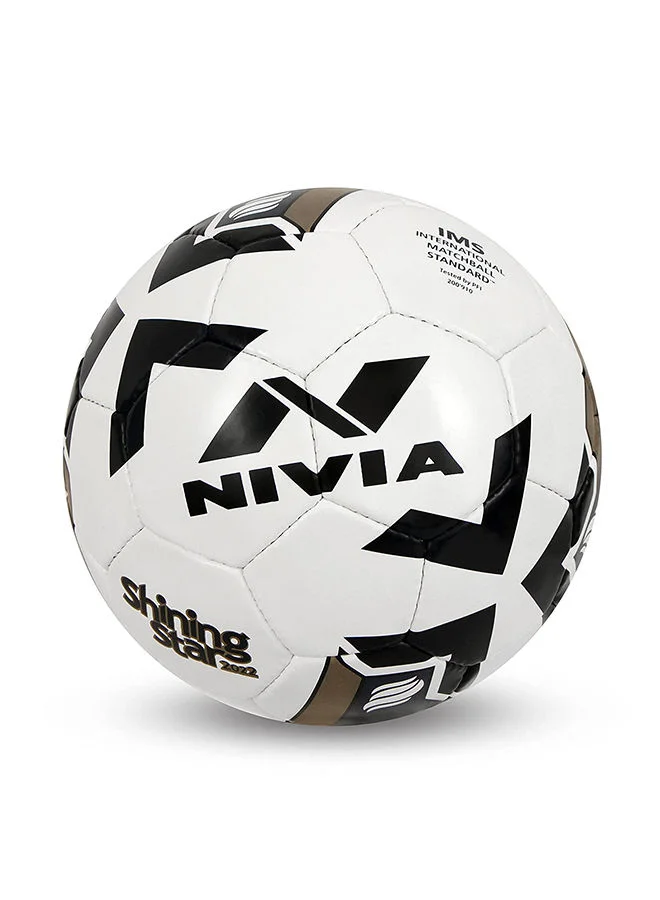 Shining Star Football Professional Training Soccer Ball (Rubberized, 32 Panels, Size 5) 3ue52