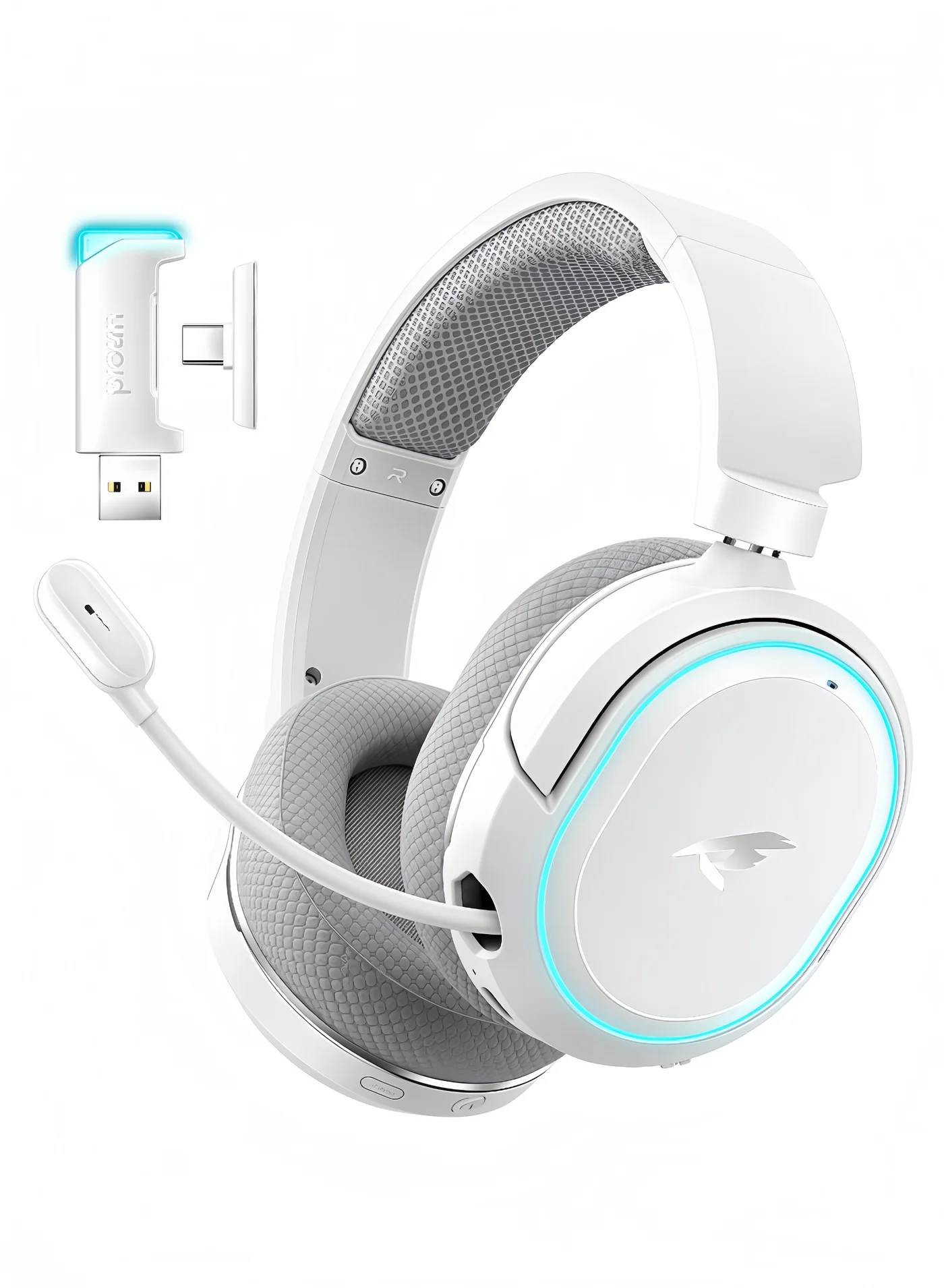 Picun G2 Wireless Gaming Headset with 7.1 Surround Sound, ENC Noise Canceling Microphone, RGB Lighting, Bluetooth 5.4 and 2.4GHz Connectivity for PC and Consoles m0sxy