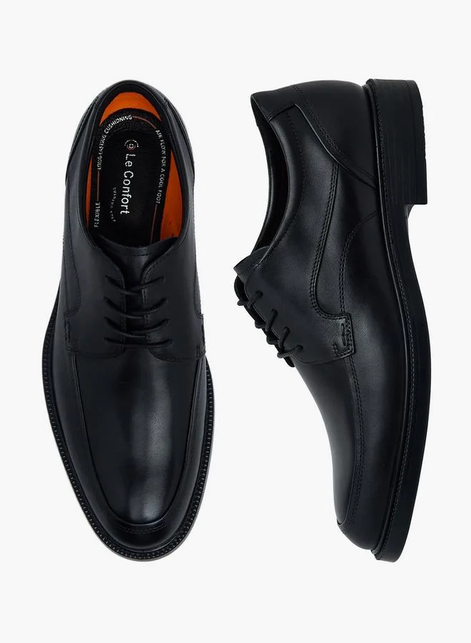 Le Confort Men Leather Lace-Up Derby Shoes Premium Formal Footwear for Business and Events 9yfqi
