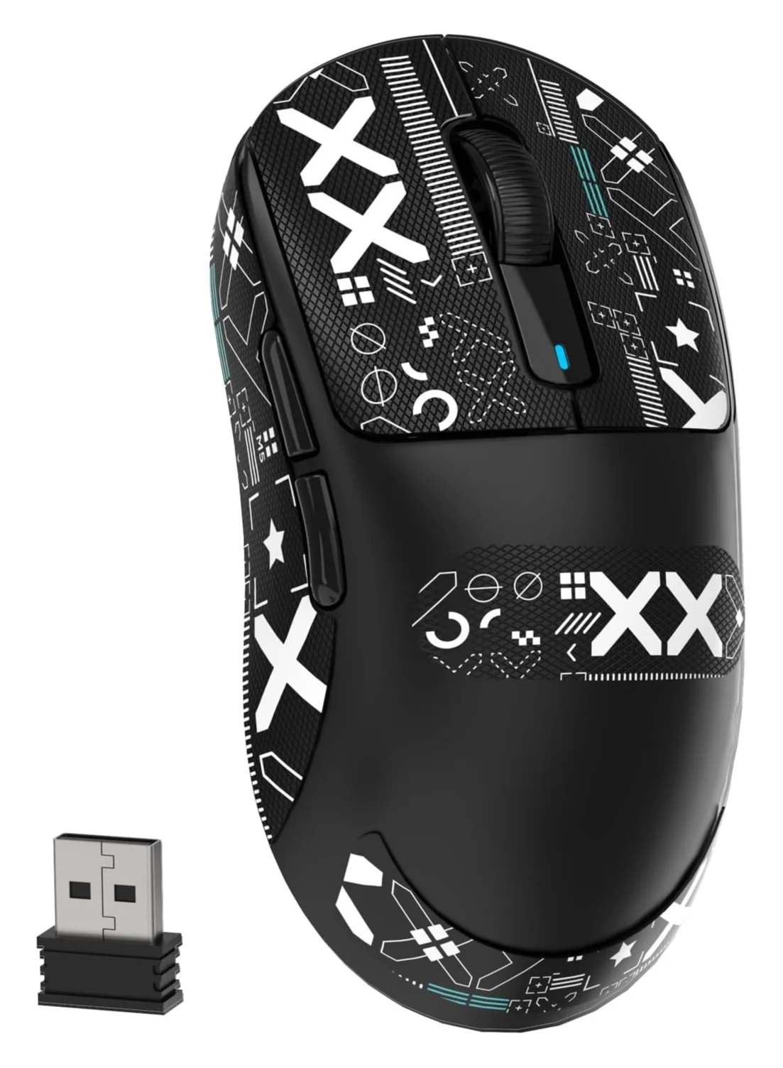 ATTACK SHARK X3 Wireless Gaming Mouse Ultra-Lightweight 49g Ergonomic Design with 26000 DPI Optical Sensor and Tri-Mode Connectivity (White) c1hdv