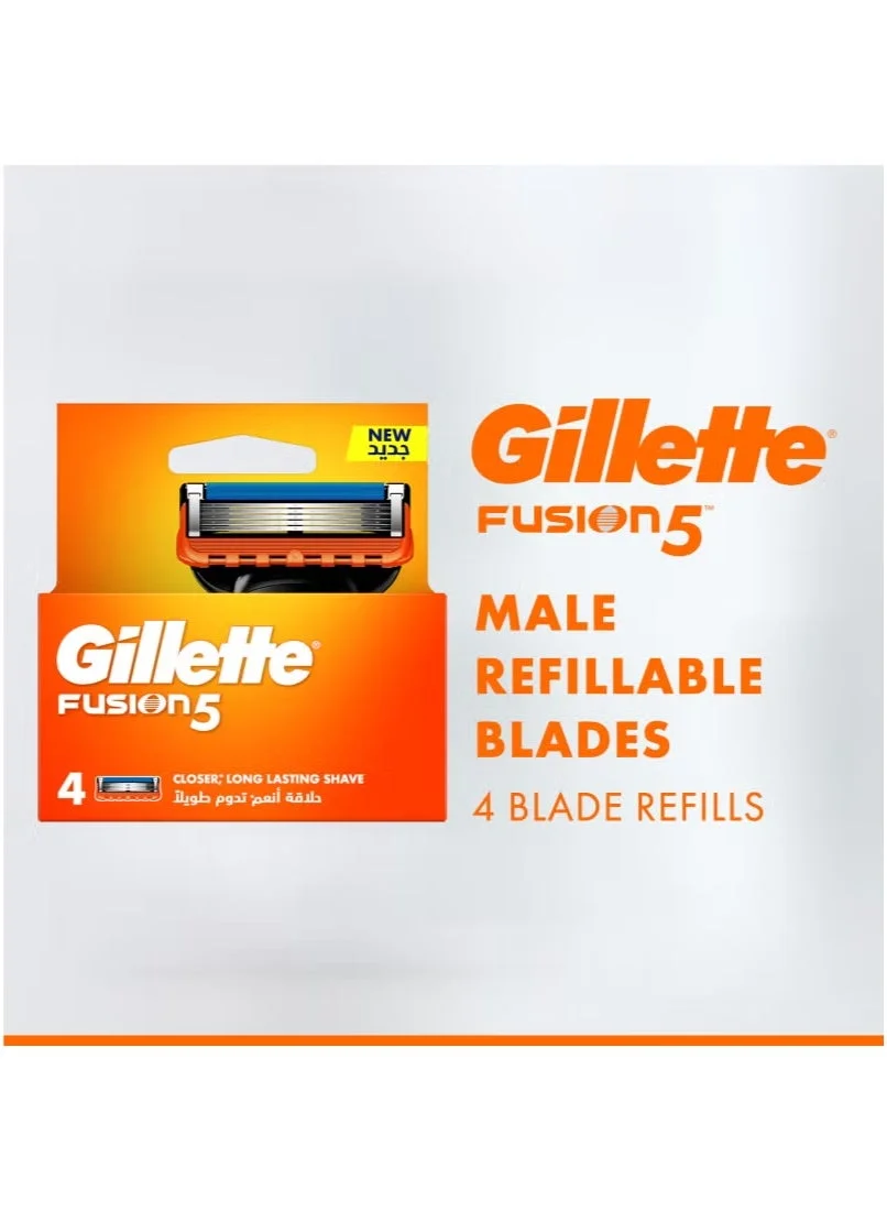 Premium Men's Shaving Replacement Blades (4 Pack, Compatible with Fusion Handles) uvju8