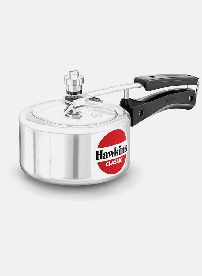 Premium Aluminium Pressure Cooker with Inner Lid (Silver, 1.5 L) 4p5tu