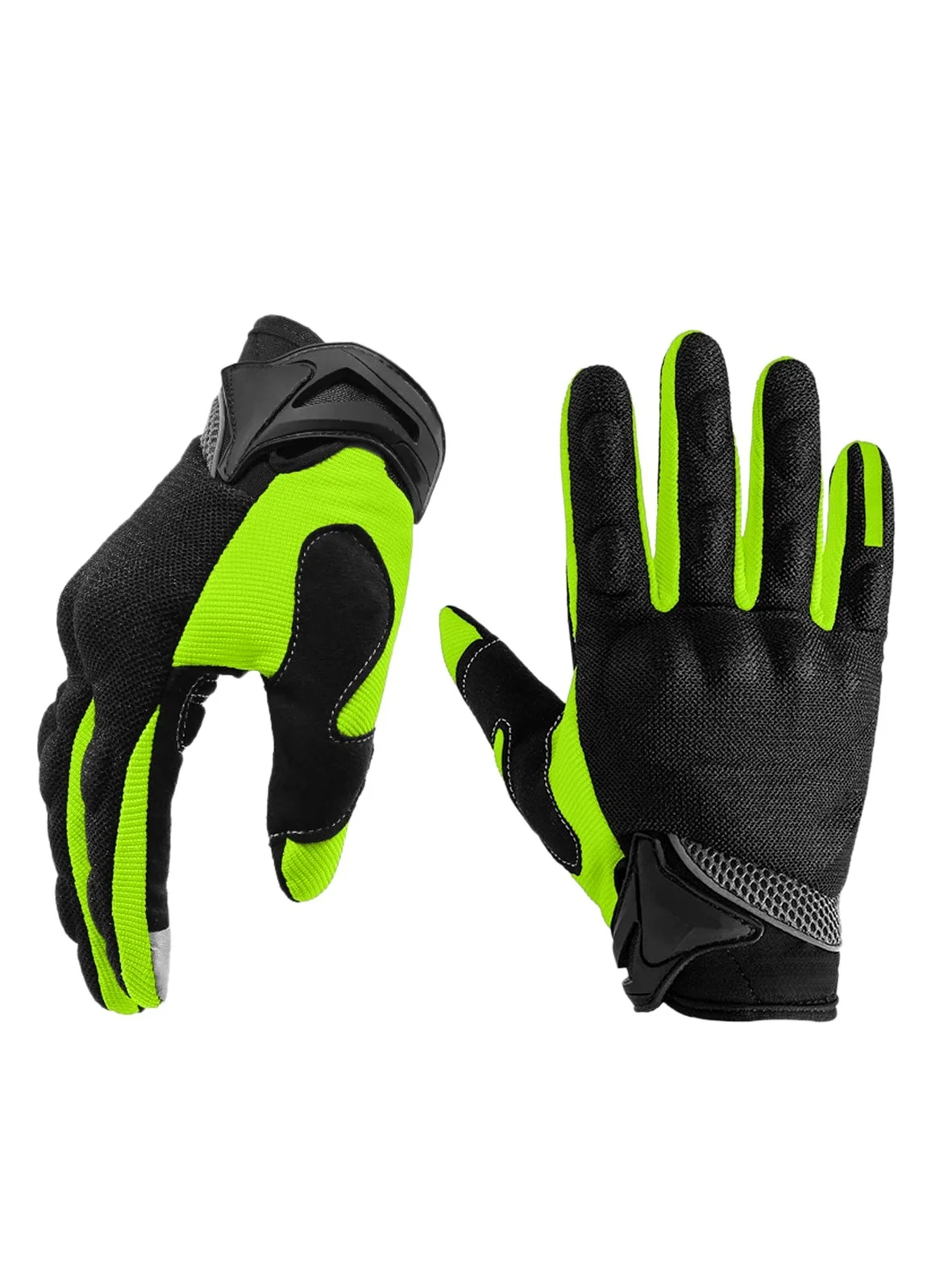 Barakah Full Finger Motorcycle Gloves Touchscreen Breathable Anti-Slip Protective Gear for Cycling ATV BMX (Large) d7h1c
