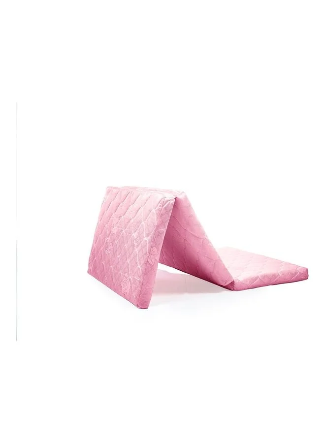 Dream Bell Tri-Fold Foam Mattress (Pink, 90x180x7cm) Portable Firm Support Bedding t0lfl