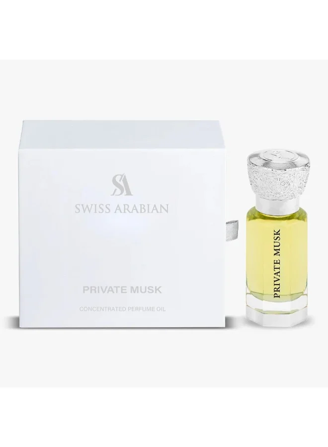 Swiss Arabian Private Musk Perfume Oil Premium Long-Lasting Fragrance for Men and Women (12 mL) k4pn9