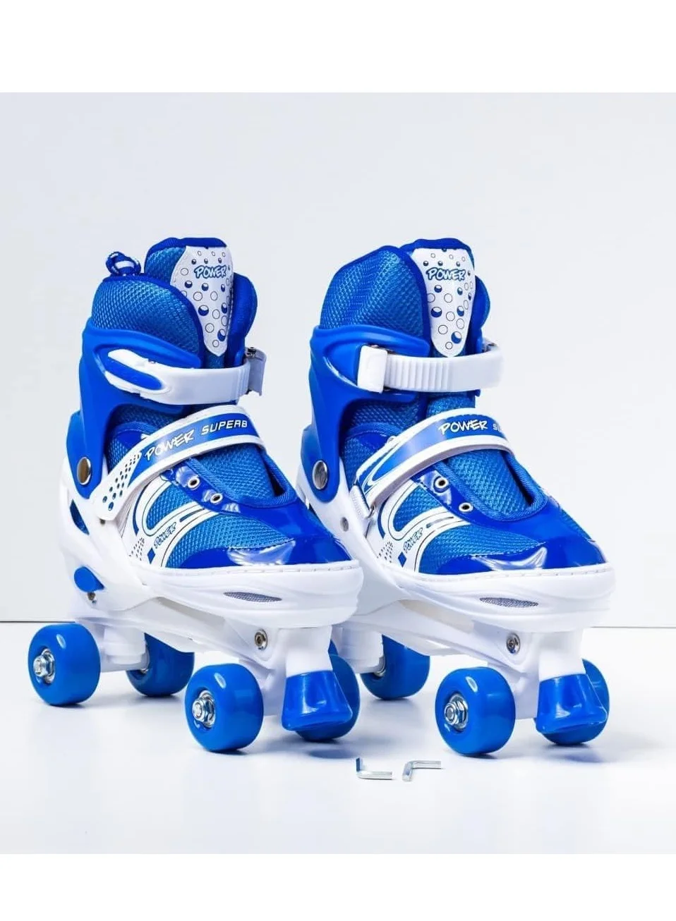 Spall Adjustable Four-Wheel Roller Skates with Safety Stopper for Kids (Unisex, Multi-Size) 9m90j