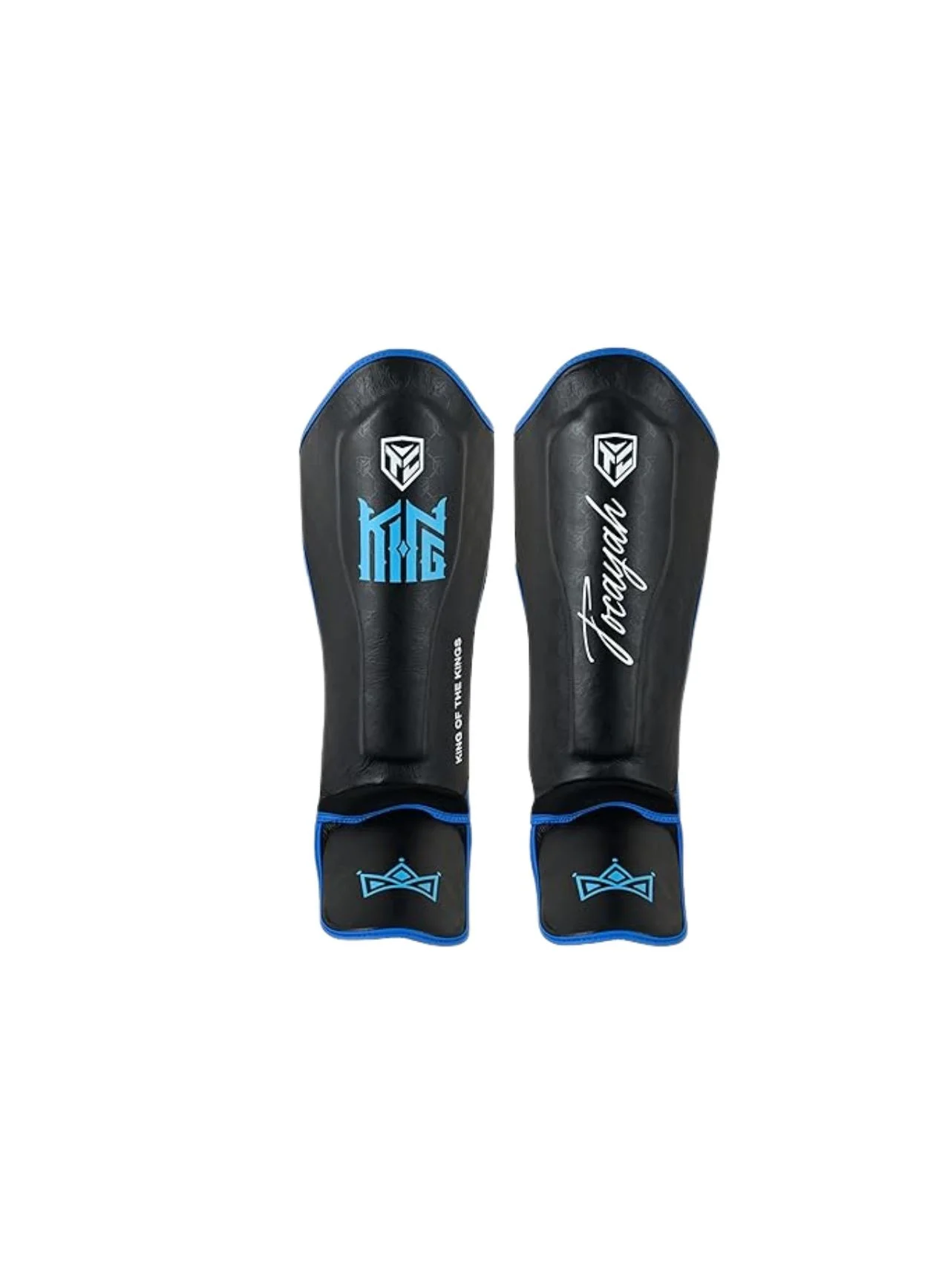 TOCAYAH Muay Thai Shin Guards Premium Cowhide Leather Protection for MMA Kickboxing and Sparring (Black, One Size) ys0jt
