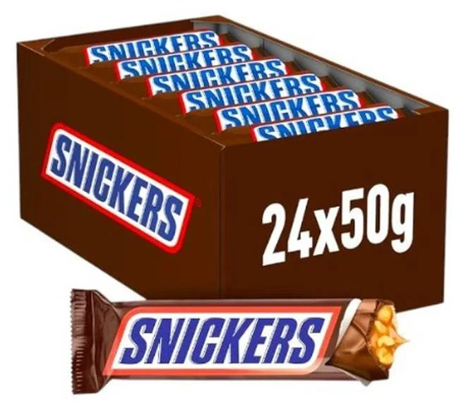 Premium Chocolate Peanut Nougat Bar (Pack of 24, 50g Each) ht6d0