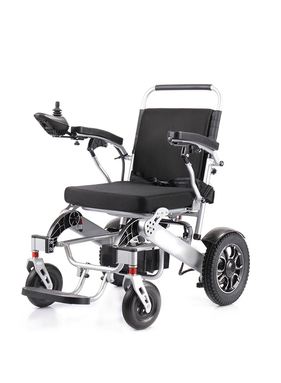 Cool Baby Lightweight Folding Electric Wheelchair Premium Aluminum Alloy Mobility Aid for Adults (Four-Wheel Drive, Compact) lde5b