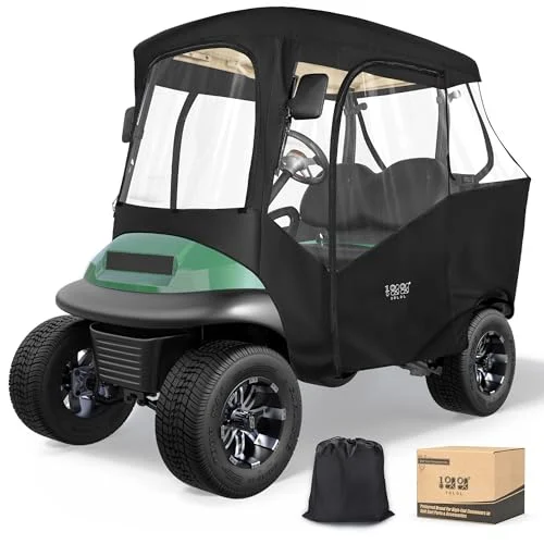 10L0L Golf Cart Driving Enclosure for 2 Passenger Vehicles (Clear, Universal Fit) lbnl3