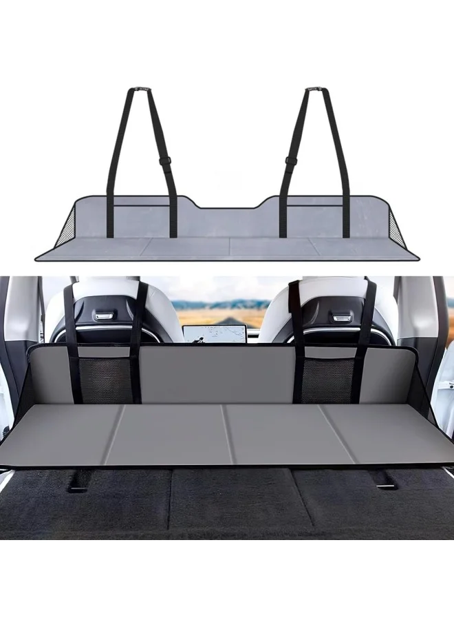 GGEROU Car Rear Seat Mattress Extension Plate Premium Folding Trunk Bed Platform for SUV and Sedan (Black, 130 cm x 80 cm) cimoz