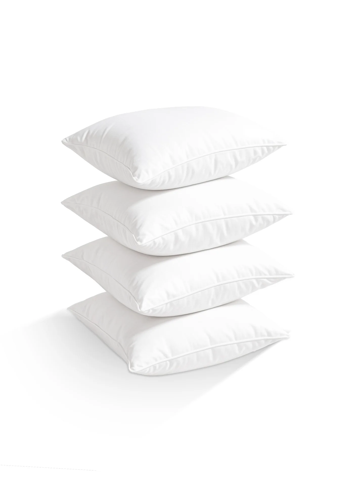 American Linen Mellow Cushion Set, Premium Cotton Cover, Soft Microfiber Filling (White, 40x40 cm, 4-Piece) 2vgon