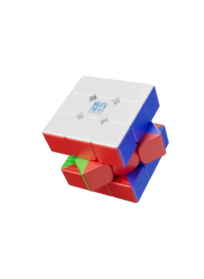 Professional 3x3 Magnetic Speed Cube Stickerless Dual Adjustment Puzzle Toy with Robot Display Box (5.5 cm) ruxmv