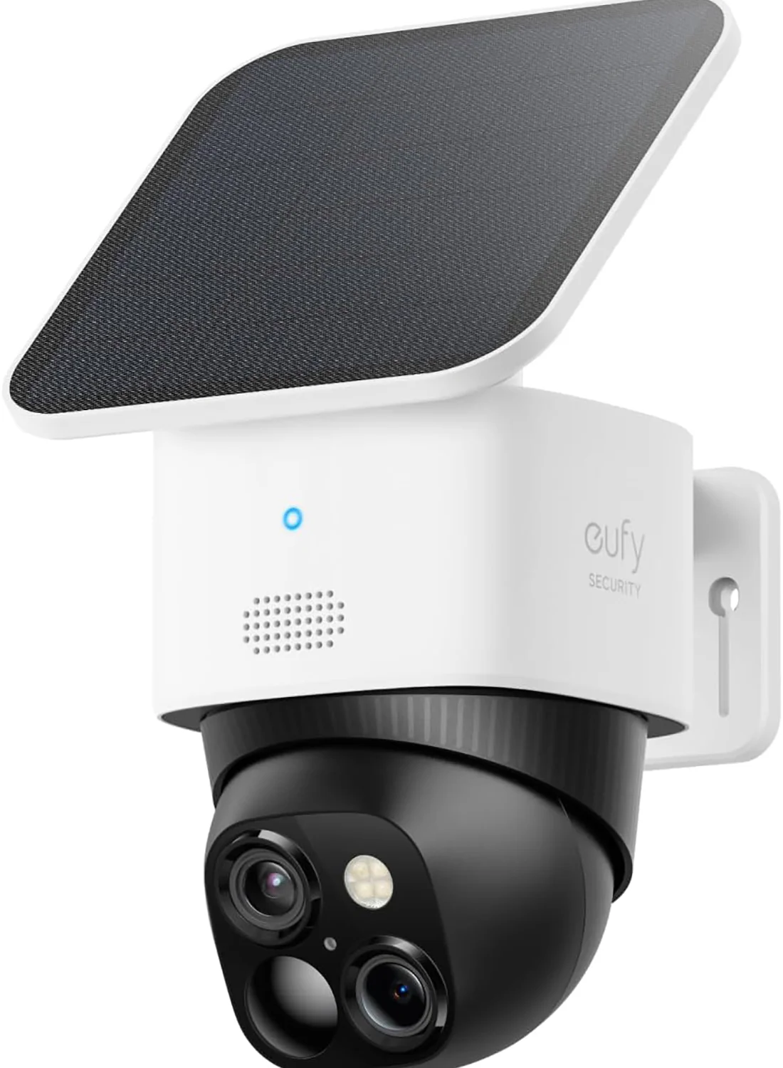 Premium Solar Security Camera 360¡ã Pan & Tilt Wireless Outdoor Surveillance System (White, 1 Unit) e2r9d