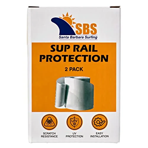 Santa Barbara Surfing Stand Up Paddle Board Rail Savers (Clear, 210.8 cm x 8.9 cm) 14n9s