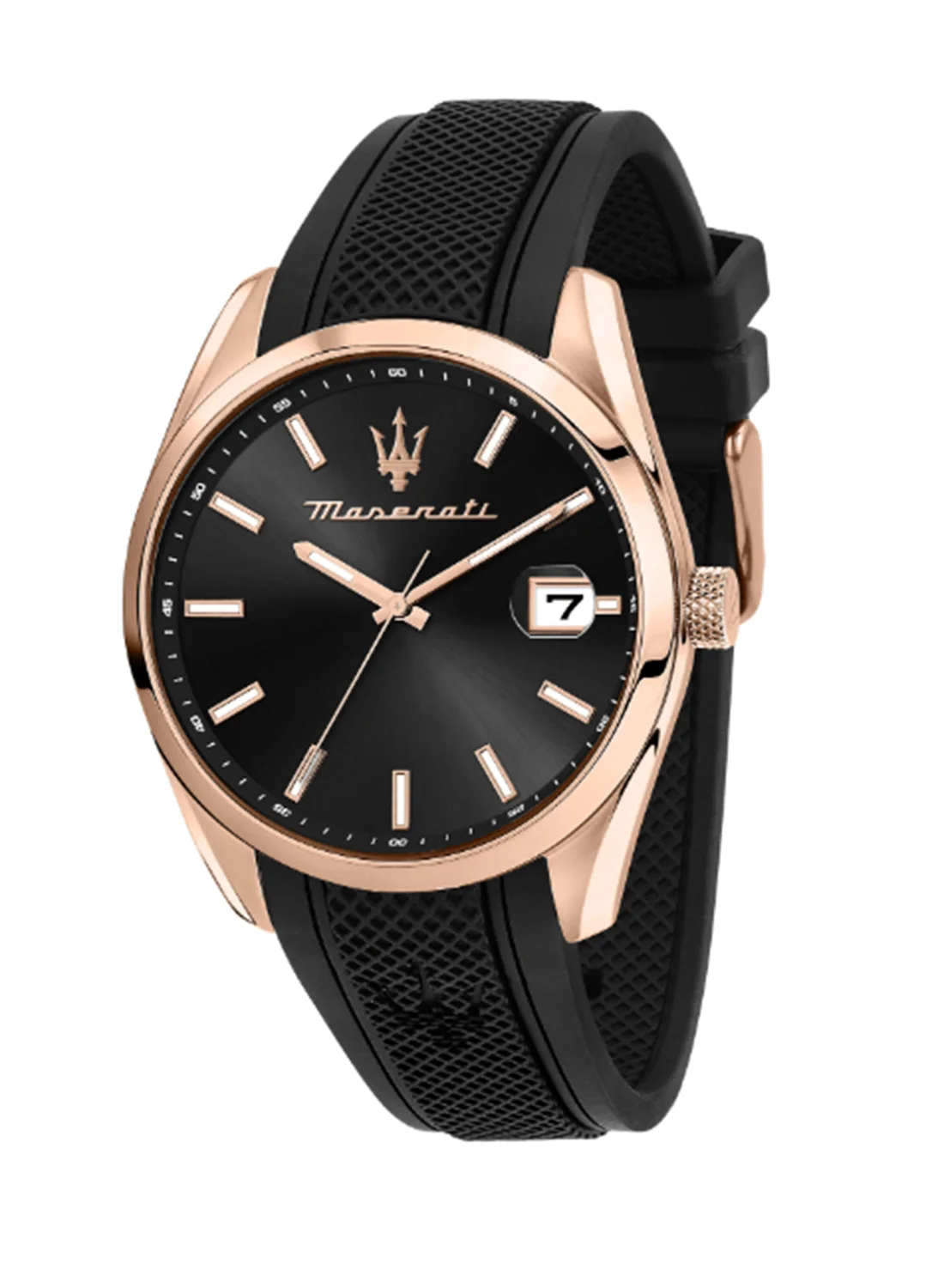 Premium Men's Sunray Dial Sport Watch with Black Silicone Strap (43 mm) tylih