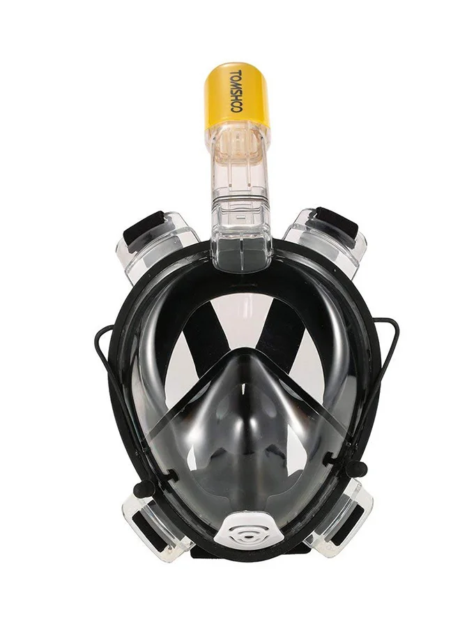 TOMSHOO Panoramic Full Face Snorkel Mask Anti-Fog Diving Gear with Camera Mount (Adult, 460g) umnru