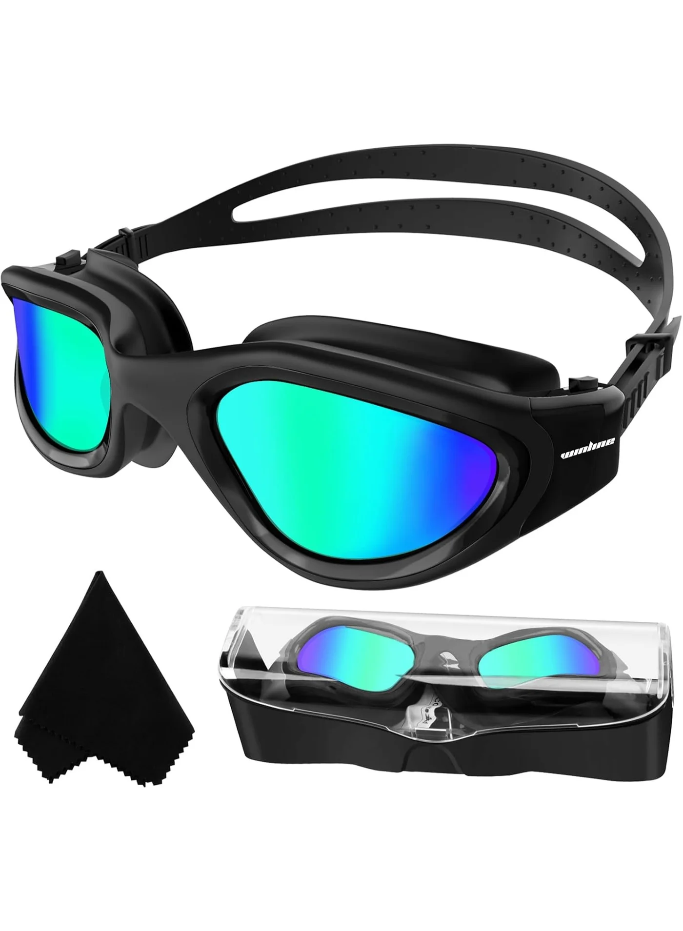 Winline Polarized Swimming Goggles with Anti-Fog UV Protection (Clear, Adult Unisex) 79emy