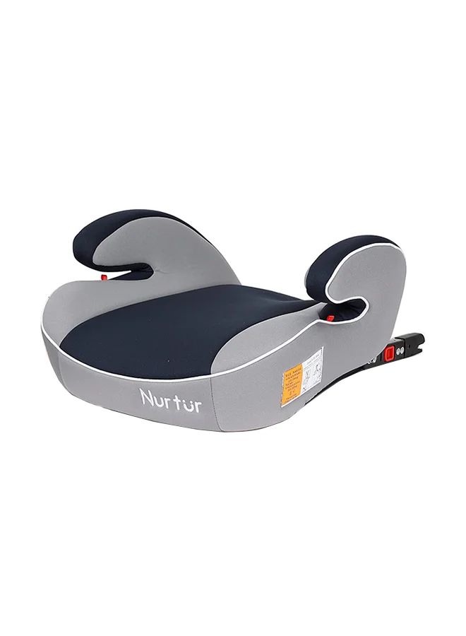 Nurtur Kids Backless Booster Car Seat with Armrests for Travel (Grey, 15-36 kg) ed7o9