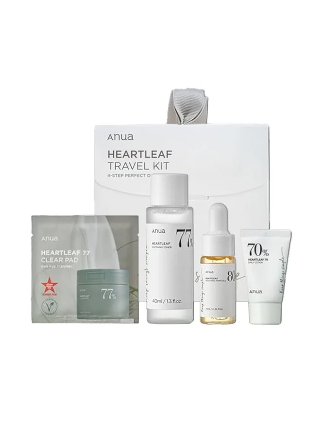 Anua Heartleaf Soothing Trial Kit (Premium Skincare Set for Sensitive Skin, 4-Piece Travel Size) tu4mm