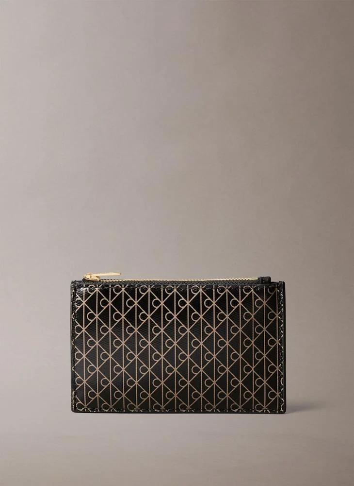 Premium Coated Emblem Print Zipped Card Holder Compact Slim Wallet for Men and Women sq669