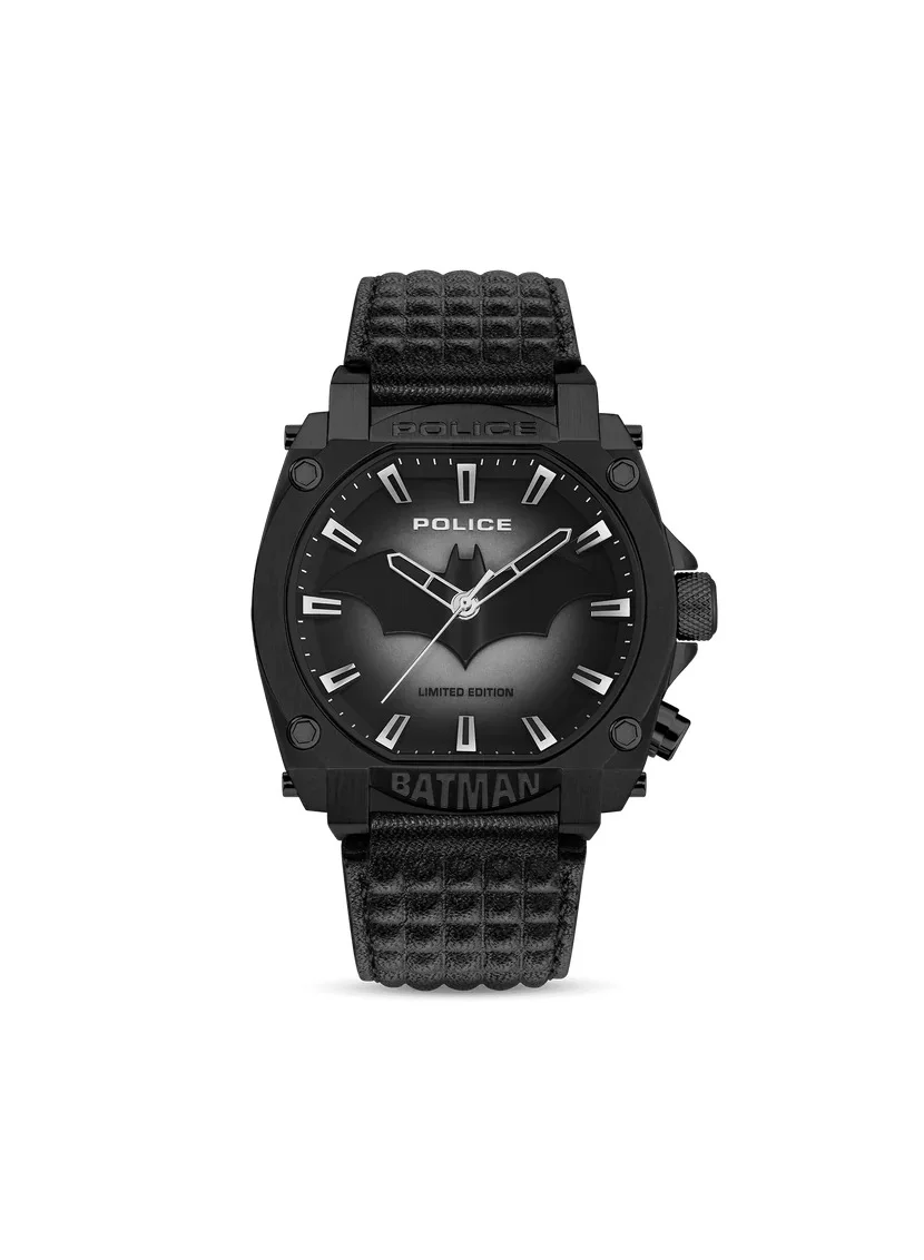 Police Batman Limited Series Analog Quartz Watch (Leather Strap, Unisex) nyj8w