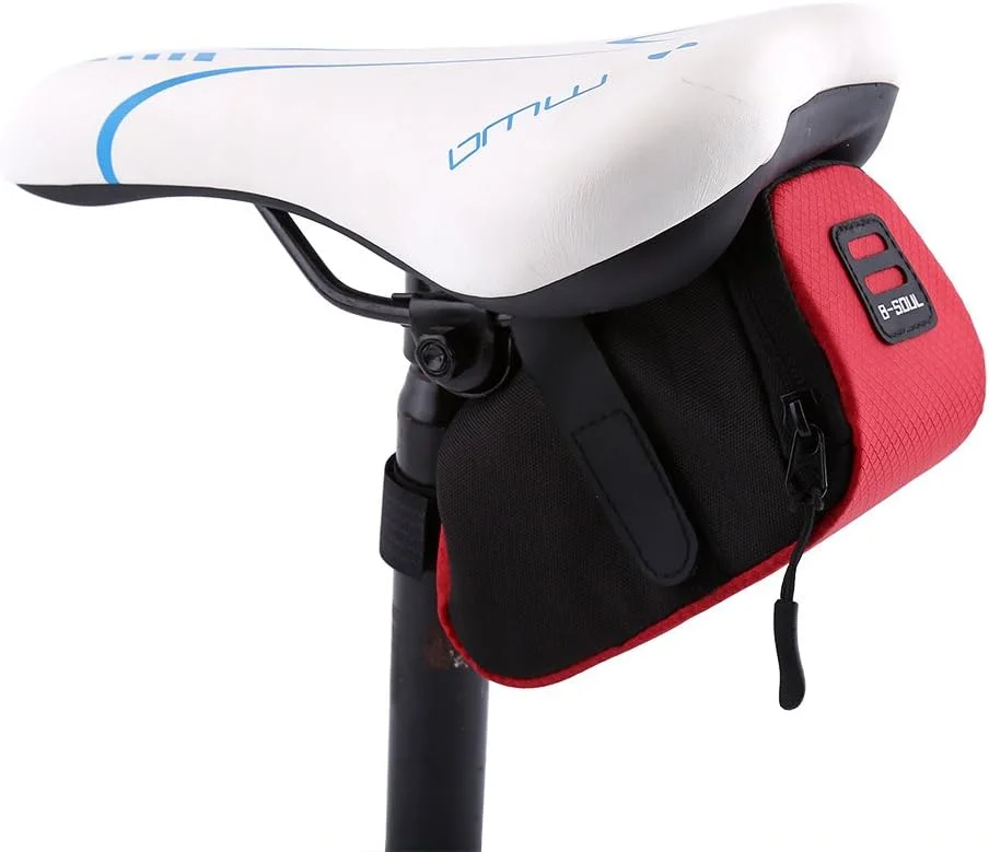 Woobles Bicycle Saddle Bag Waterproof 3D Shell Cycling Seat Pack for Road Bike (Black, 1.5 L) p5ash