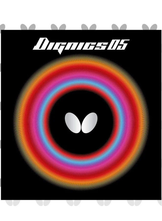 Butterfly Dignics 05 Table Tennis Rubber Inverted Professional Performance Sheet (Black, 1.9mm) kxih1