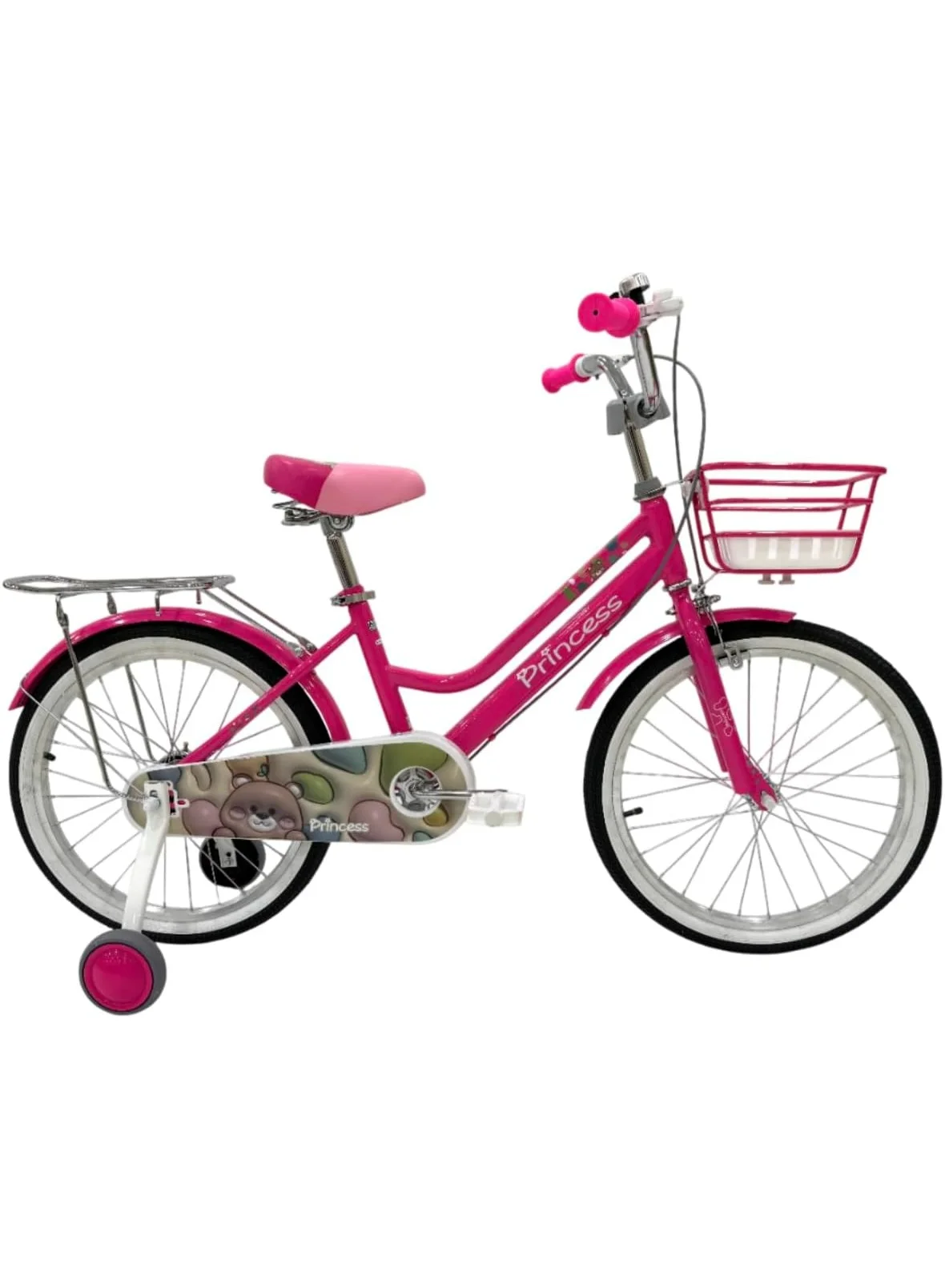 RALLY Girls Kids Bicycle (Alloy Steel, 20 Inch) with Training Wheels, Basket, and Cargo Rack for Ages 6-10 0upoc