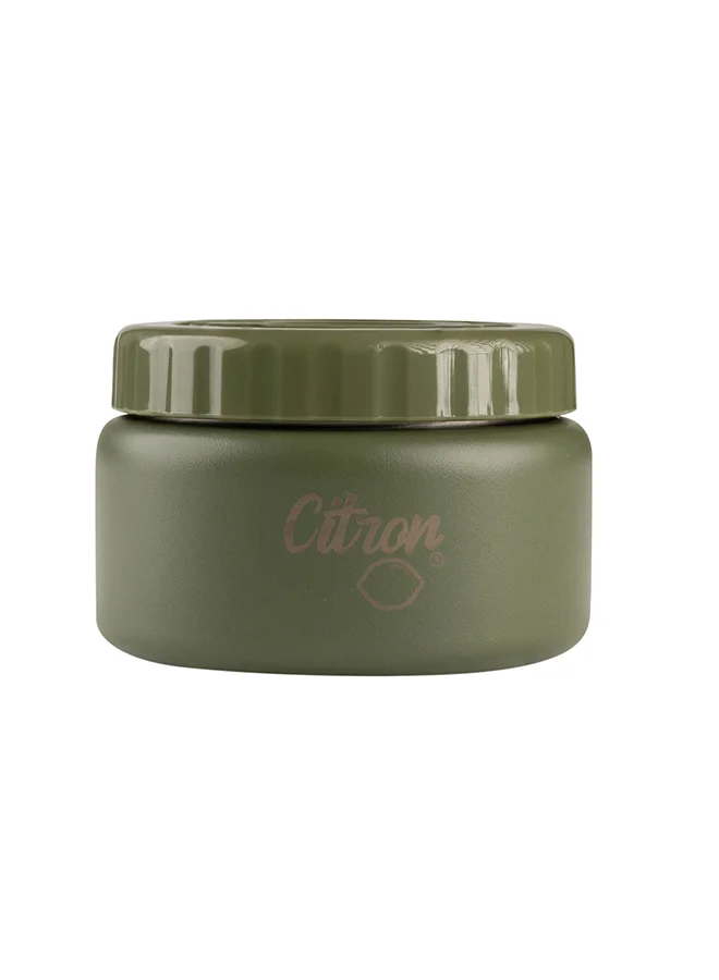 Citron Stainless Steel Food Jar Vacuum Insulated Leak-Proof Container (Green, 250 mL) cdk63