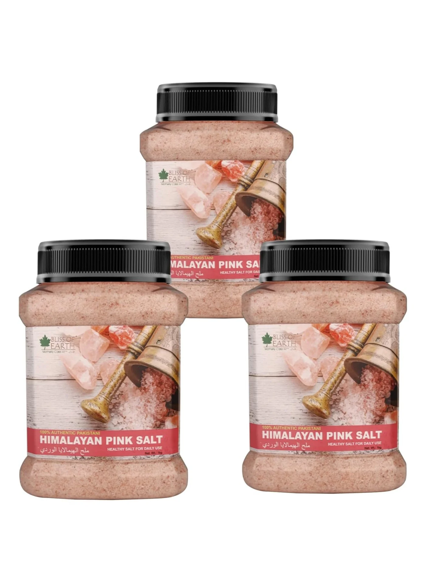 Bliss of Earth Himalayan Pink Salt Granules (Natural Mineral Seasoning, 3kg Pack) fe9ho
