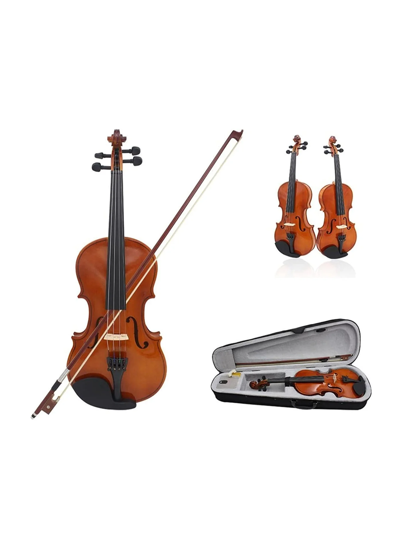 Megarya Acoustic Violin Full Size 4/4 Premium Wood String Instrument for Beginners and Students x7wd0