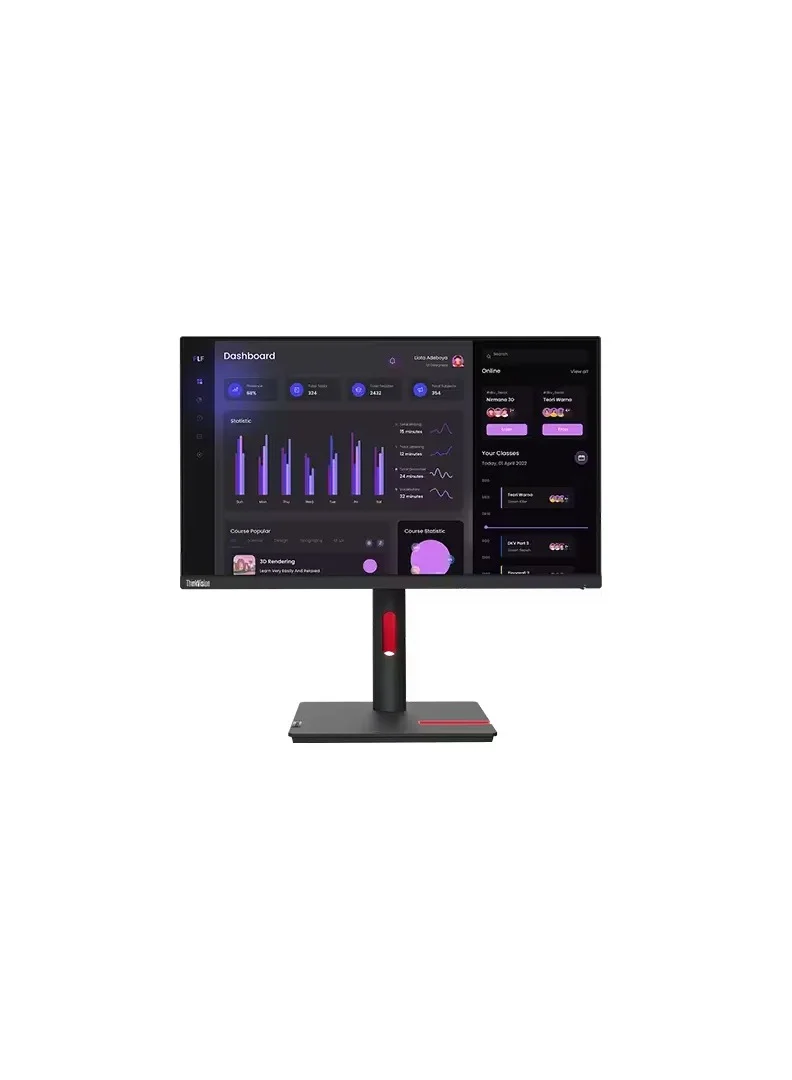 Premium 23.8 Inch FHD IPS Monitor with Ergonomic Adjustable Stand and Integrated Phone Holder (Black, 60Hz) 9pc71