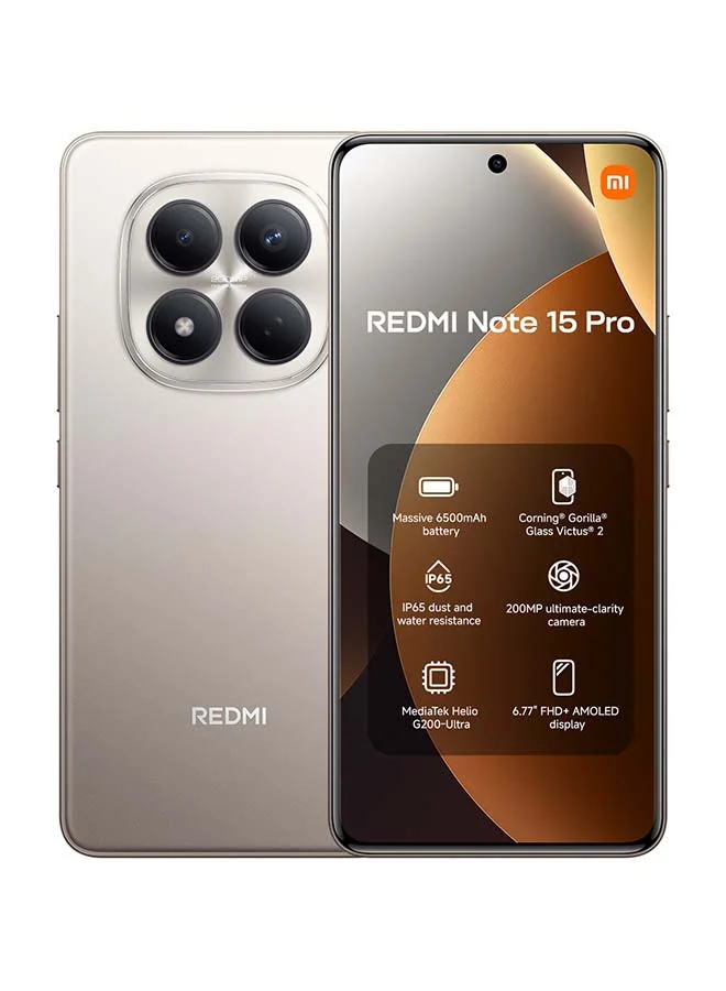 Smart Note 15 Pro Smartphone 8GB RAM 256GB Storage Dual SIM 4G Titanium (6.77 inch) yjk4s