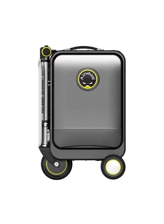 Premium Electric Rideable Luggage Suitcase with Motorized Scooter Function (Black, 26L) p45py