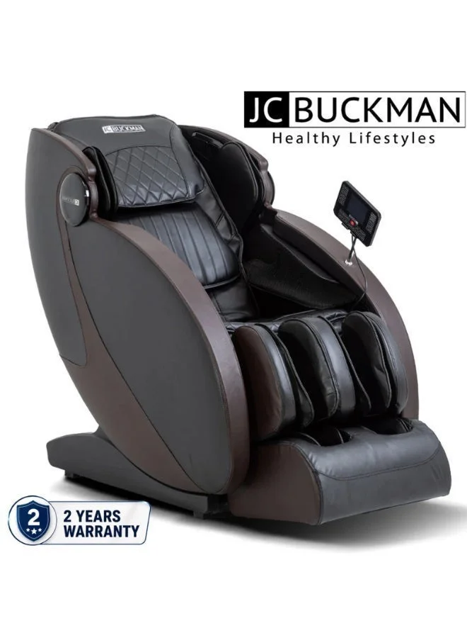 Premium 2D Full Body Massage Chair Zero Gravity Recliner with SL-Track and Waist Heating (Black, 1 Unit) r37p3