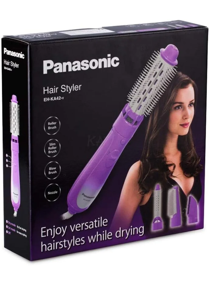 Premium Hair Styler with 4 Attachments Professional Styling Tool (Purple, 1 Set) fk7vs