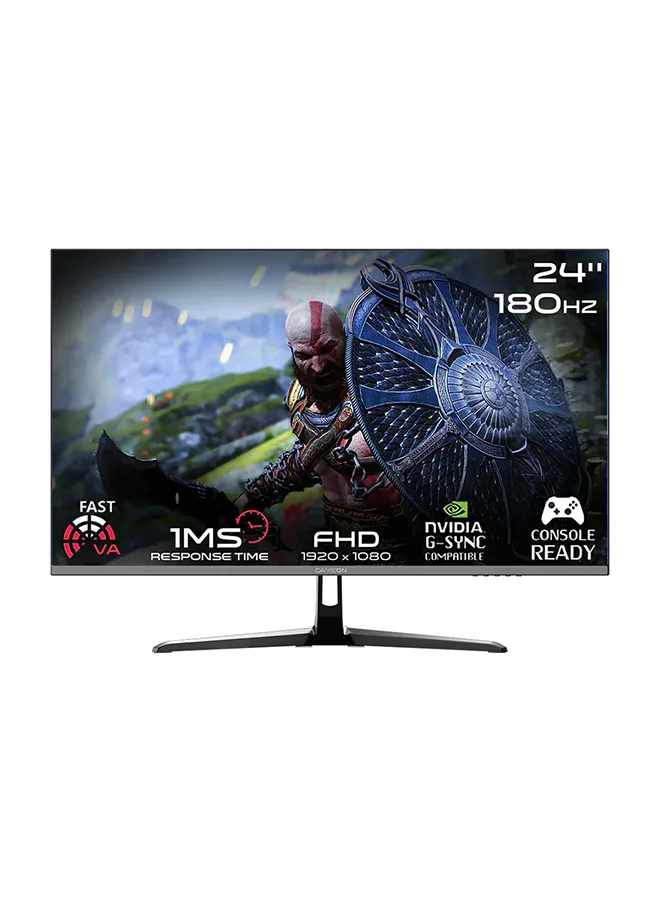 GAMEON 24 Inch FHD Gaming Monitor 180Hz 1ms HDR Adaptive Sync Display (Black, 60 cm) rx6ka
