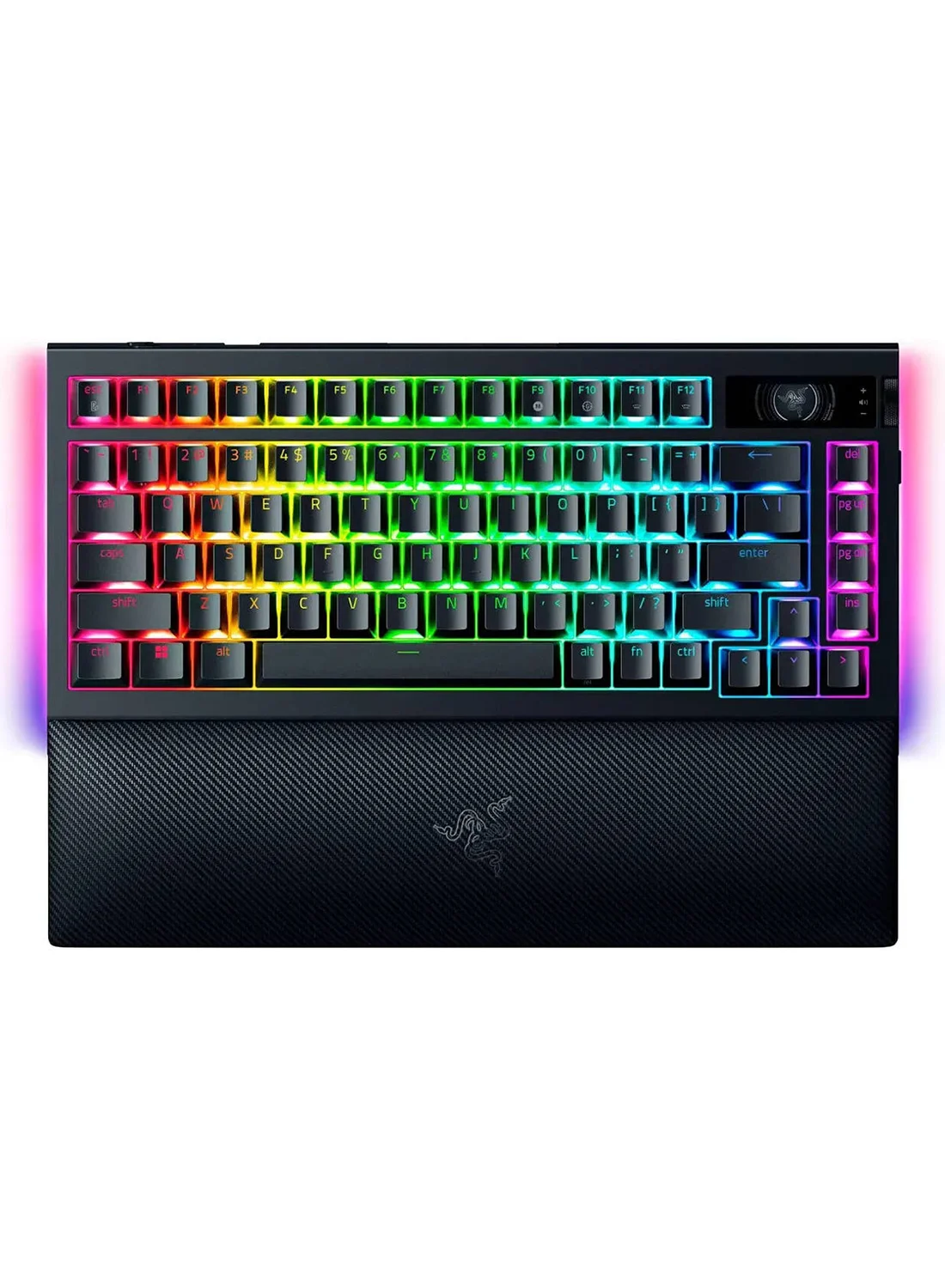 Premium 75% Mechanical Gaming Keyboard with Tactile Switches, Command Dial, and Detachable Cable (Black, 75% Layout) wy793
